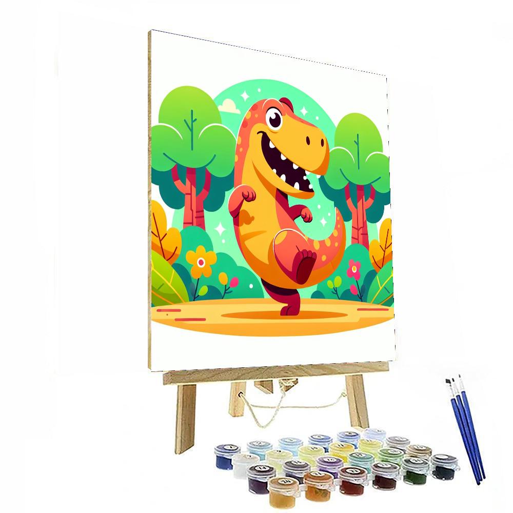 Dancing T-rex Paint By Numbers Kits