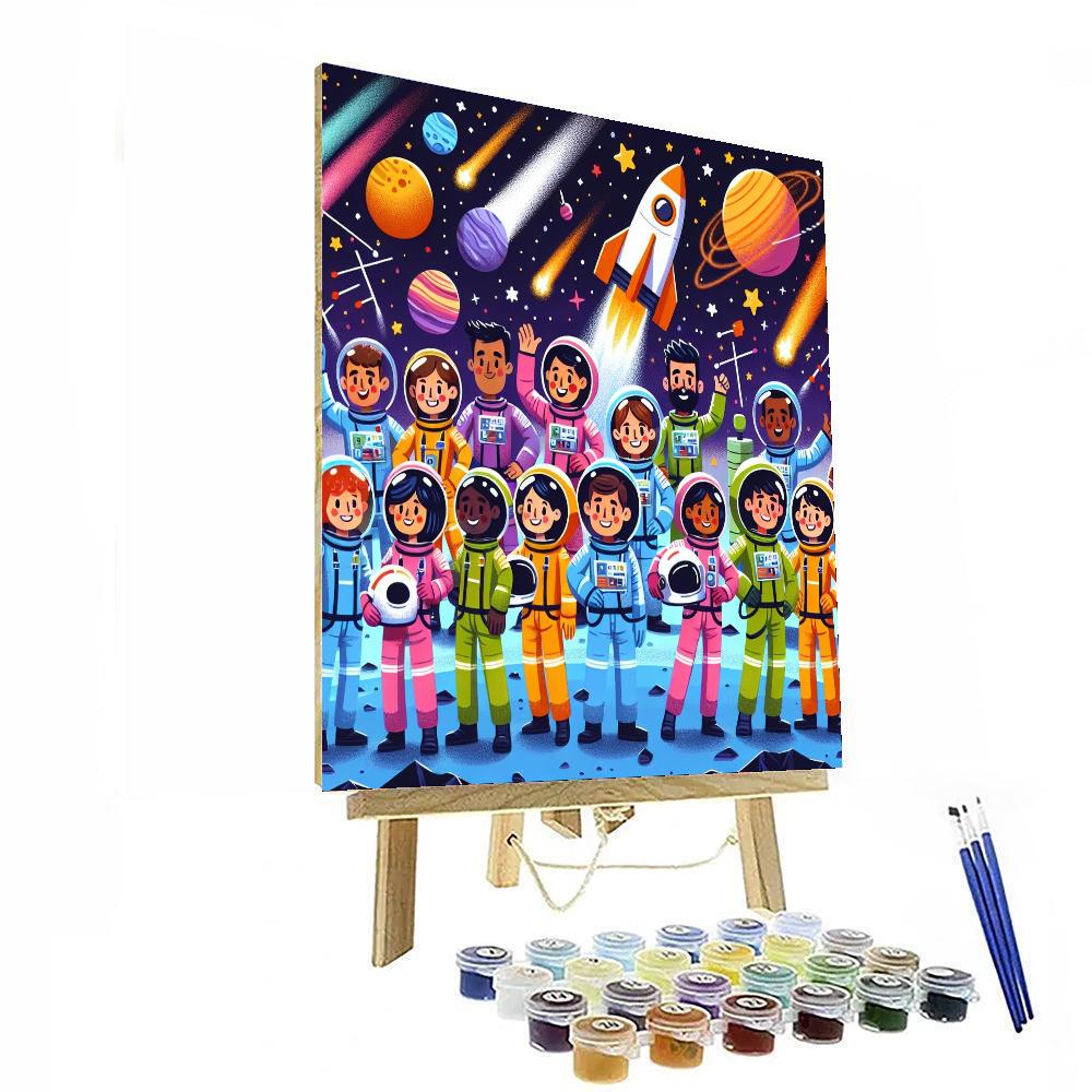 Space Rescue Squad DIY Paint By Numbers