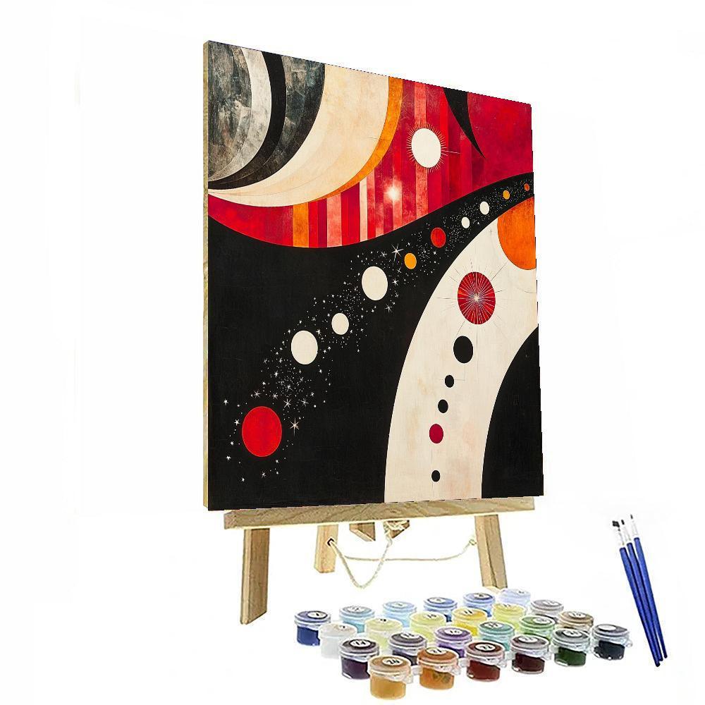 Kazimir Malevich Inspired Celestial Abstraction  Paint By Numbers