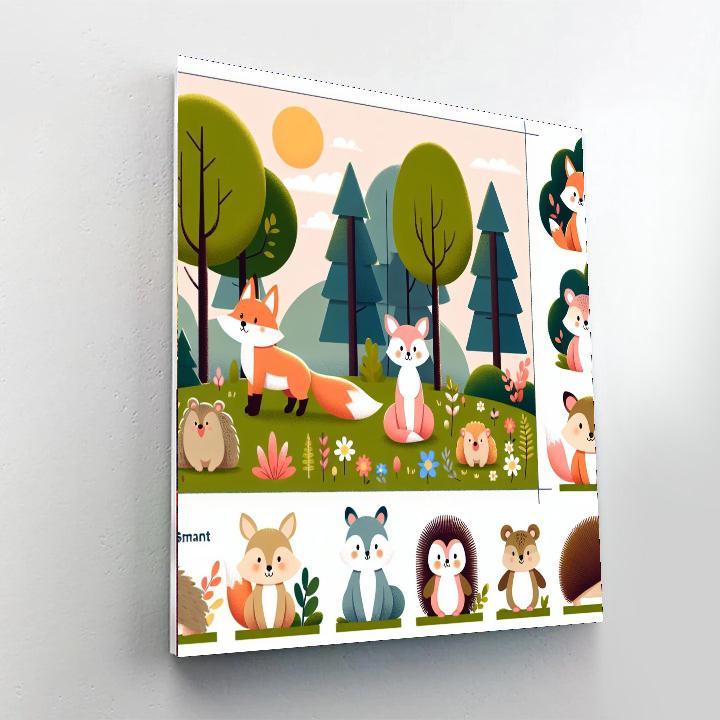Friendly Forest Fables Paint By Numbers Art