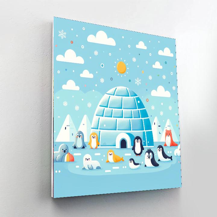 Polar Playhouse Paint By Numbers Art