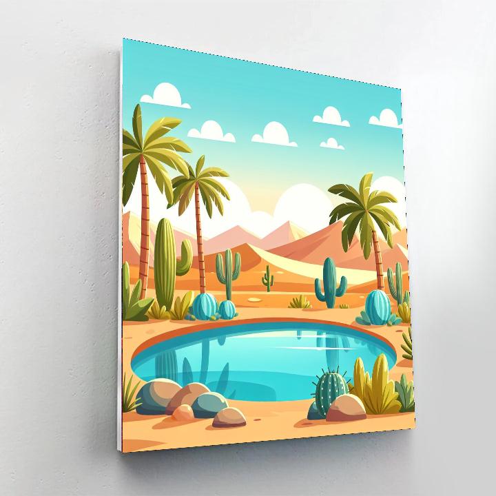 Amazing Desert Oasis Paint By Color