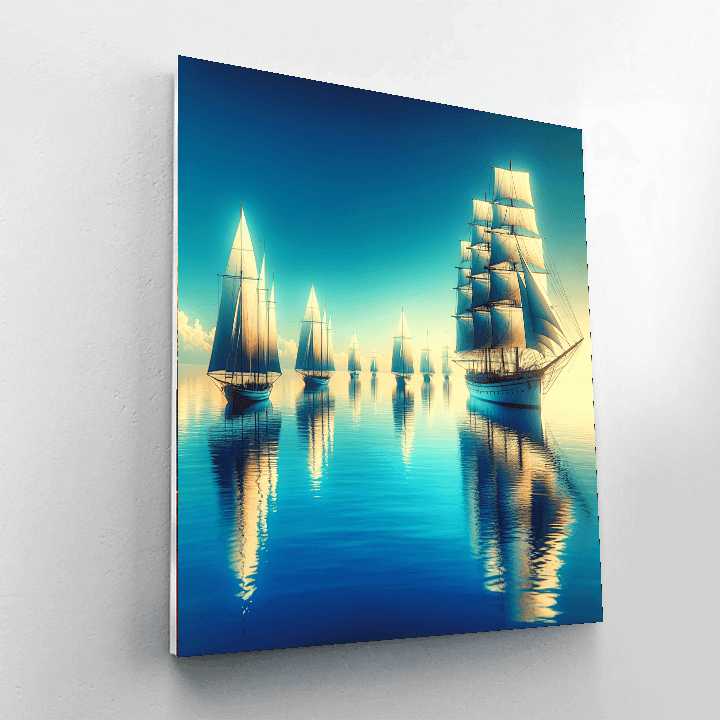 Sailing On Calm Waters Number Painting