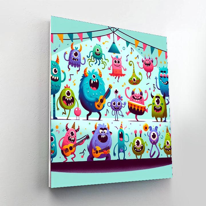 Funky Monster Festival Number Painting
