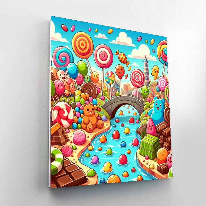 Colorful Candy Wonderland Paint By Numbers Art