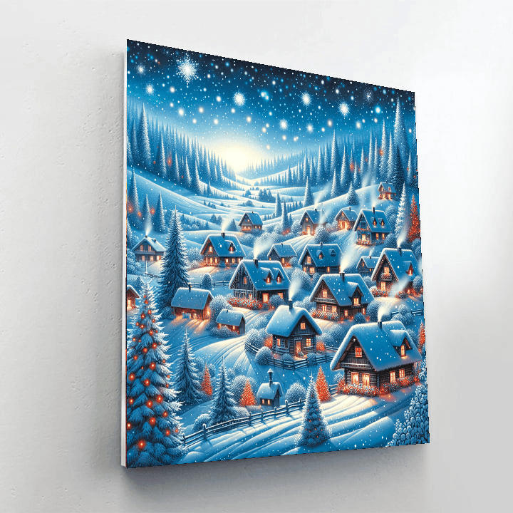 Joyful Winter Wonderland DIY Paint By Numbers