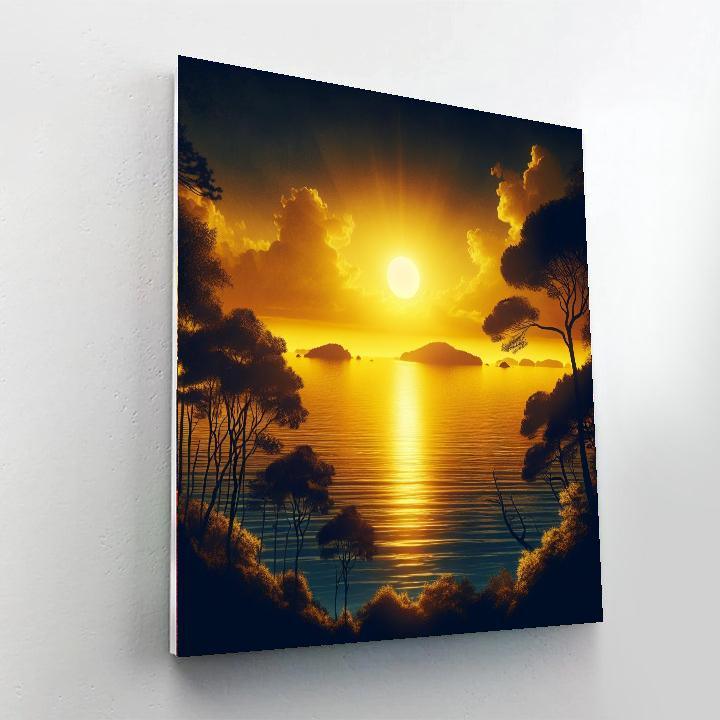 Golden Horizon Reflections Numbered Painting Kits