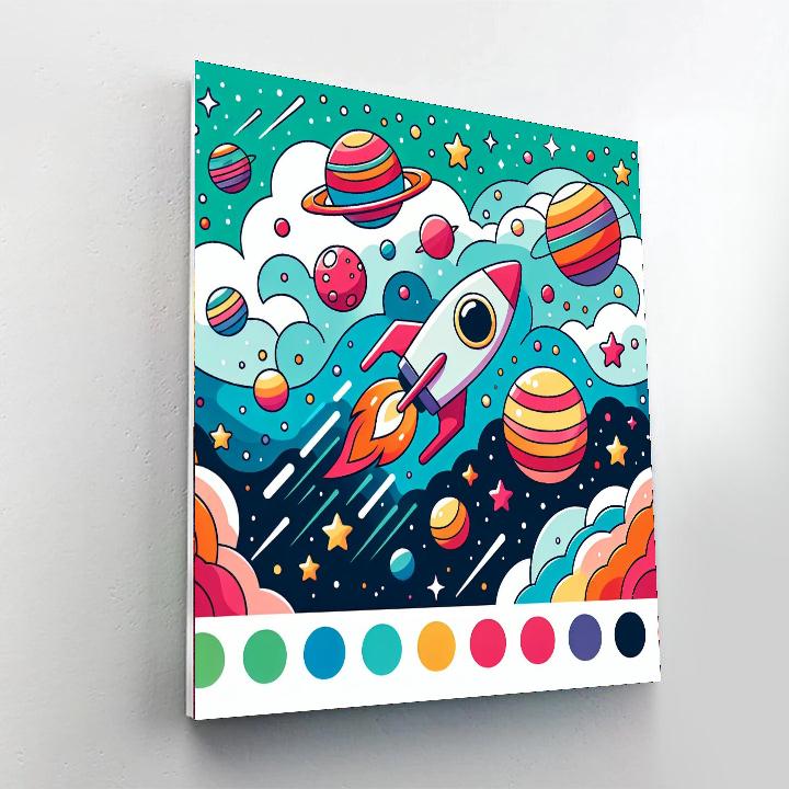 Starry Galaxy Adventure Paint By Numbers