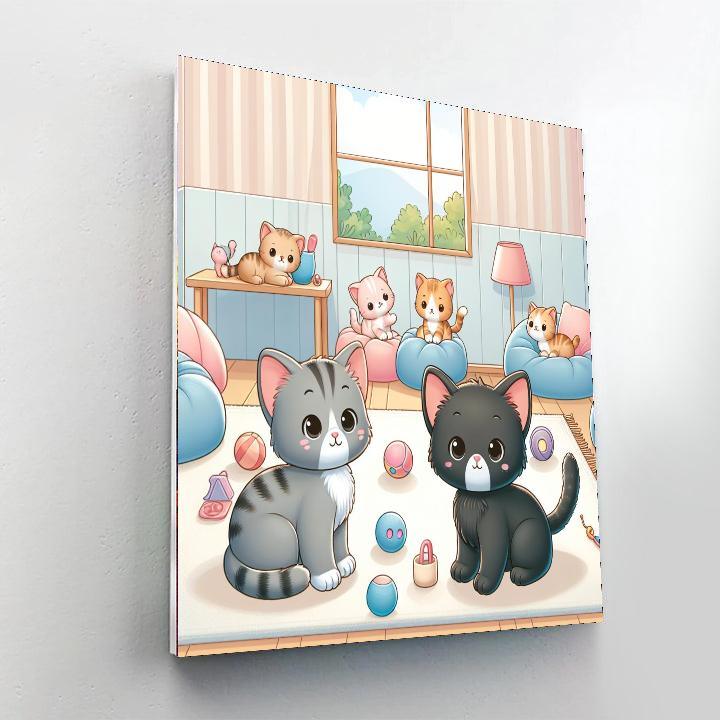 Cozy Home For Kittens Paint By Numbers Kits