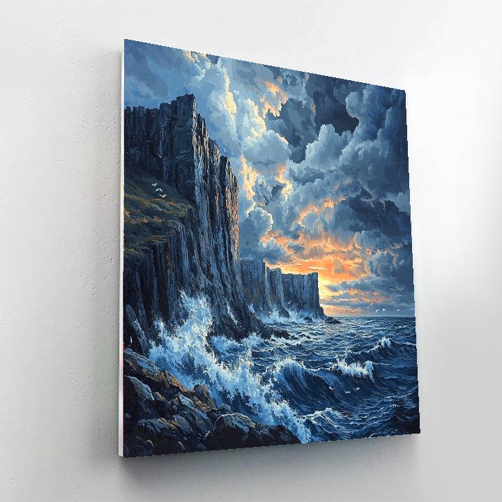 J.M.W. Turner Inspired Breezy Coastal Cliffs  Paint By Numbers