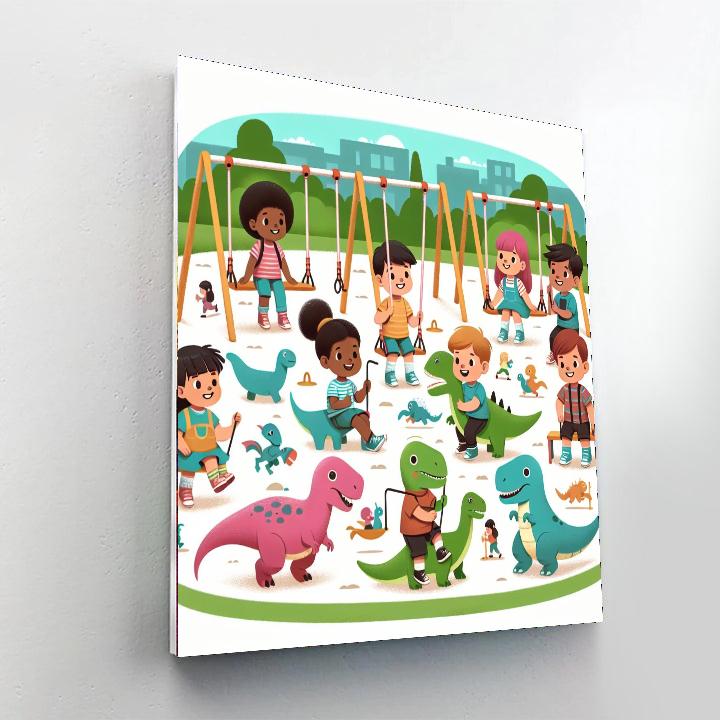 Dinosaur Playground Discovery Numbered Painting Kits