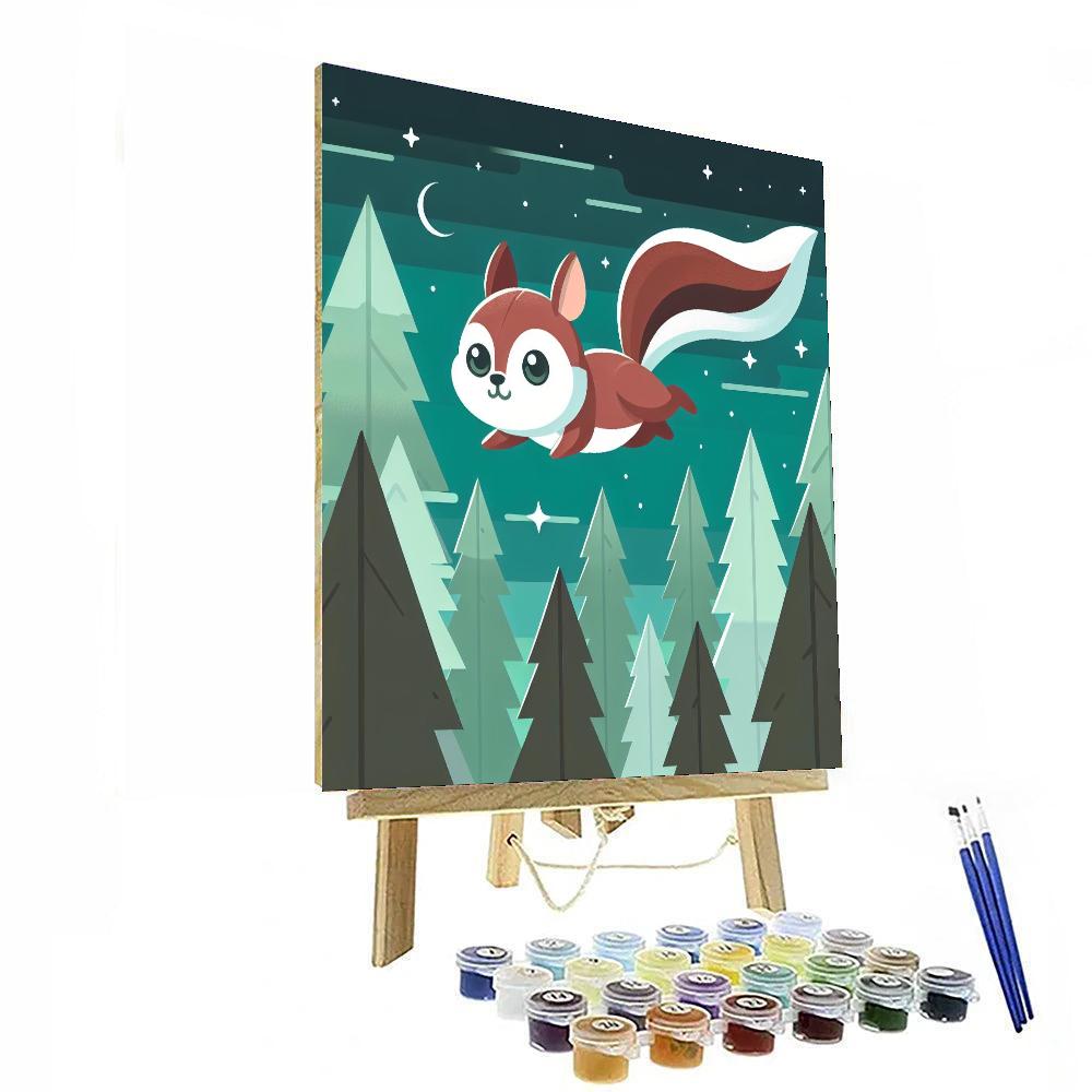 Fanciful Flying Squirrel Paint By Numbers Art