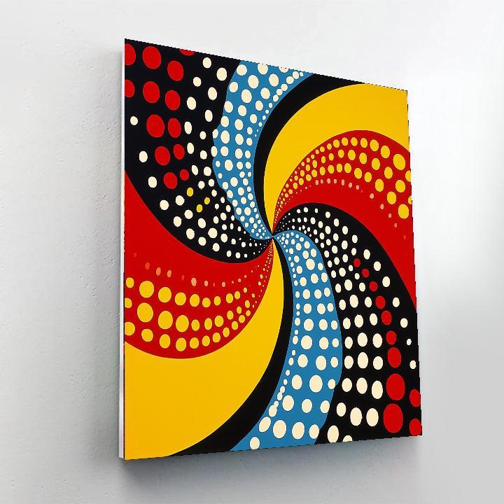 Yayoi Kusama Inspired Hypnotic Dimensions  Number Painting