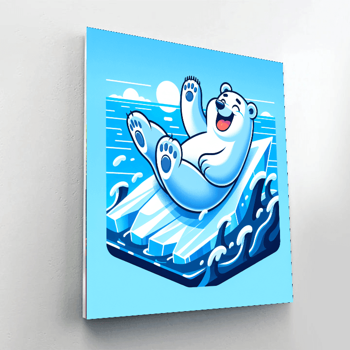 Polar Bear Playground DIY Paint By Numbers