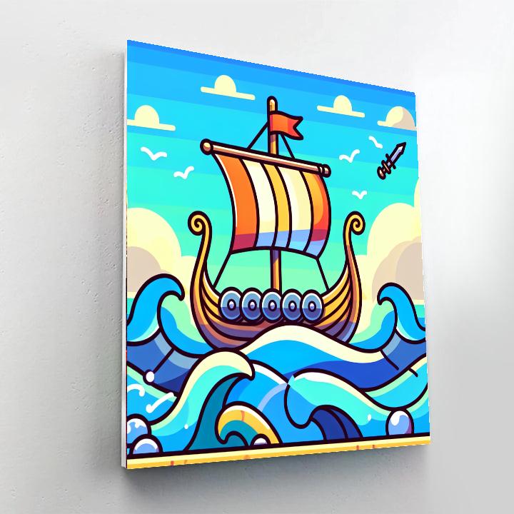 Brave Viking Voyage Painting Number Kit