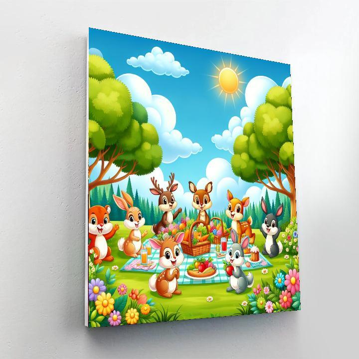 Happy Woodland Picnic Paint By Number