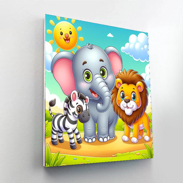 Colorful Wild Safari DIY Paint By Numbers