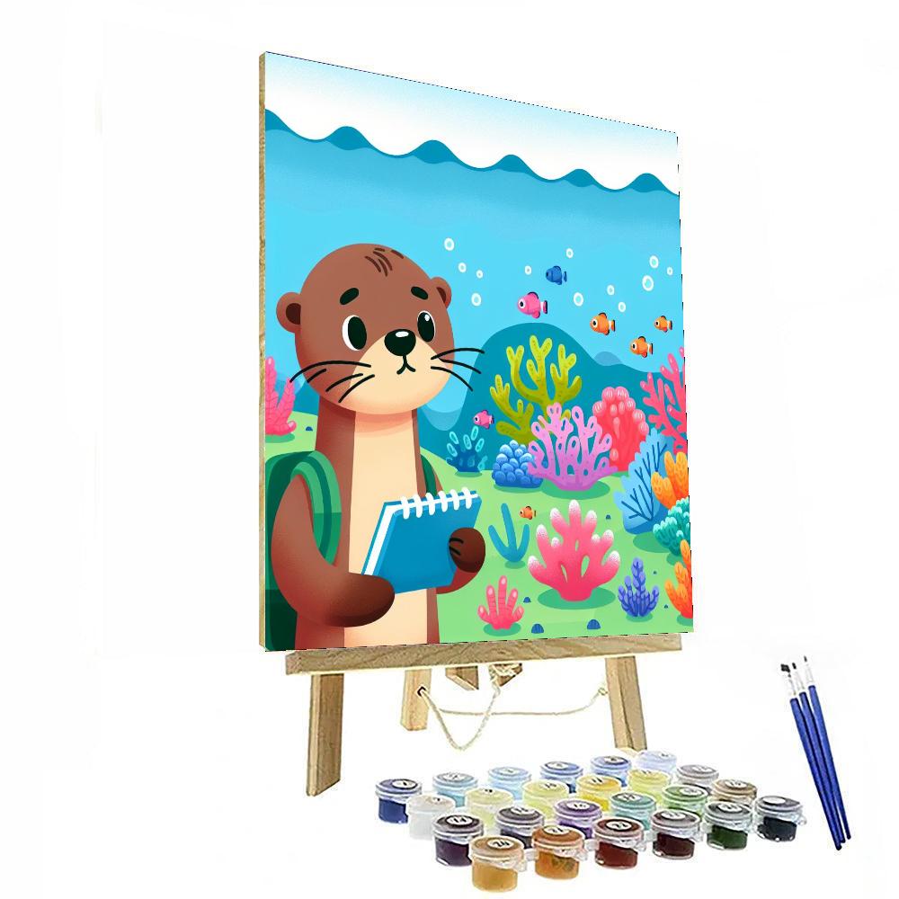 Oceanographer Otter Number Painting
