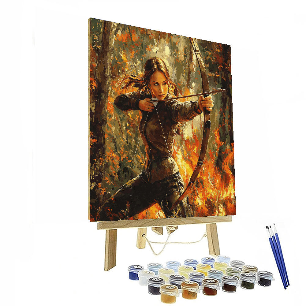 Jennifer Lawrence: Katniss Everdeen's Fiery Rebellion Paint By Number