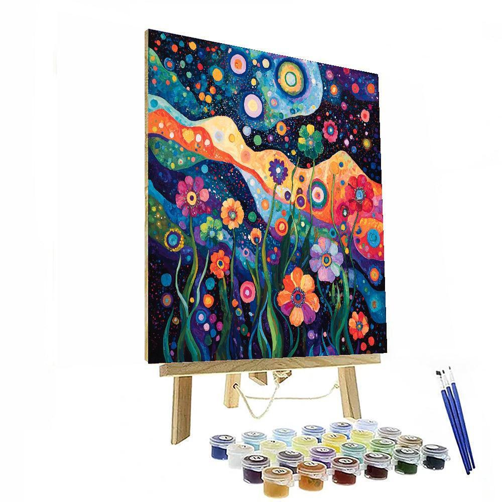 Wassily Kandinsky Inspired Celestial Floral Symphony  Paint By Numbers Kits