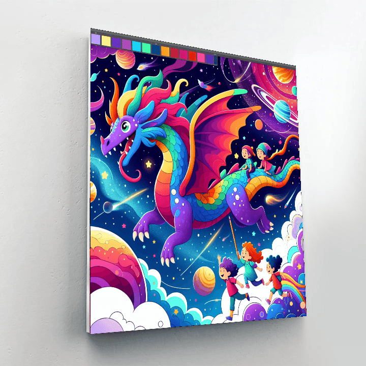 Cosmic Dragon Ride Paint By Color