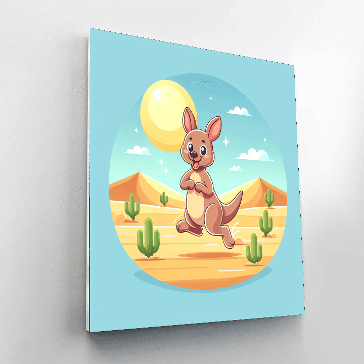 Giggling Kangaroo Painting Number Kit