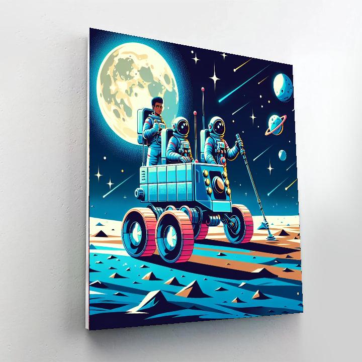 Lunar Rover Mission DIY Paint By Numbers
