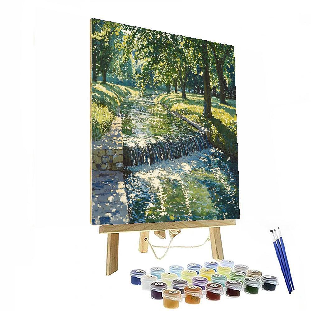 Edgar Degas Inspired Reflective Stream  DIY Paint By Numbers