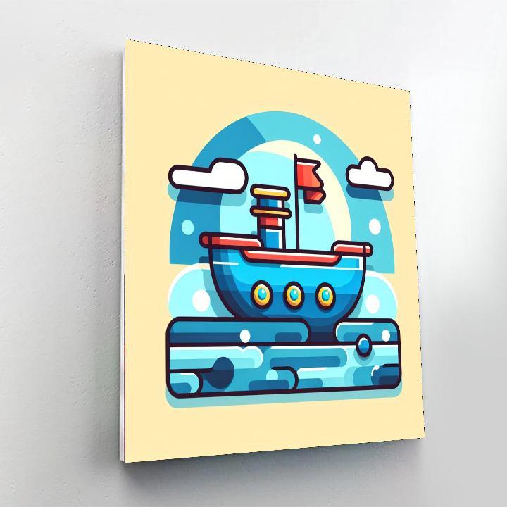 Sailing Adventure Ship Paint By Color