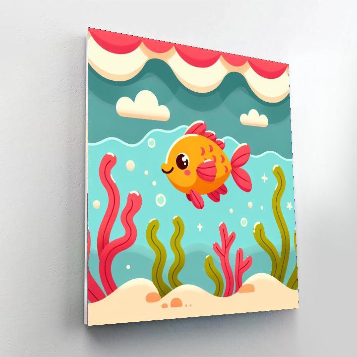 Vibrant Fish Painting By Numbers Kit