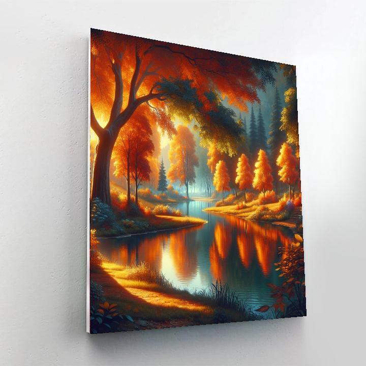 Gentle Autumn Reflections Paint By Numbers