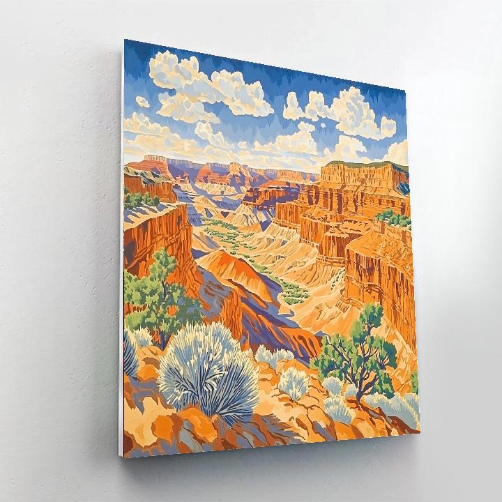 Georgia O'Keeffe Inspired Majestic Canyon Views  Paint By Numbers