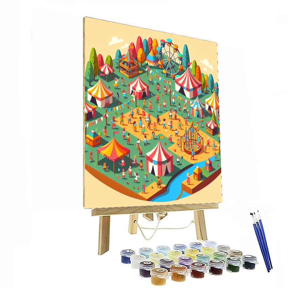 Merry Village Festival Numbered Painting Kits