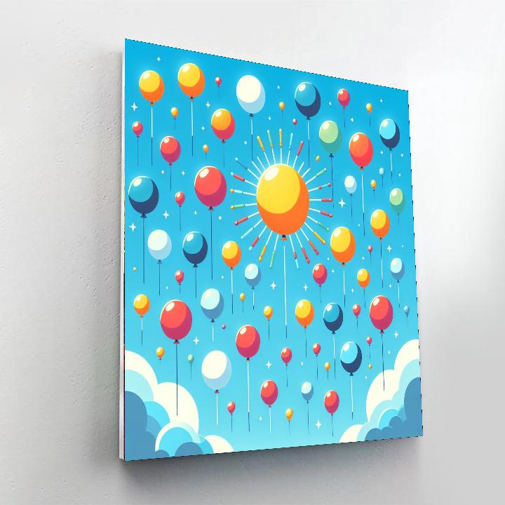 Bouncing Balloon Adventure DIY Paint By Numbers