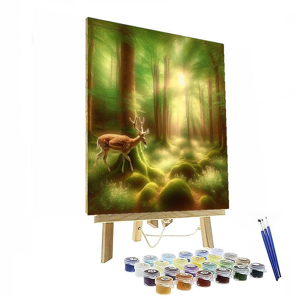 Deer In Enchanted Forest Paint By Number