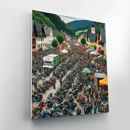 Harley-davidson Rally - Sturgis, South Dakota, Usa Paint By Color