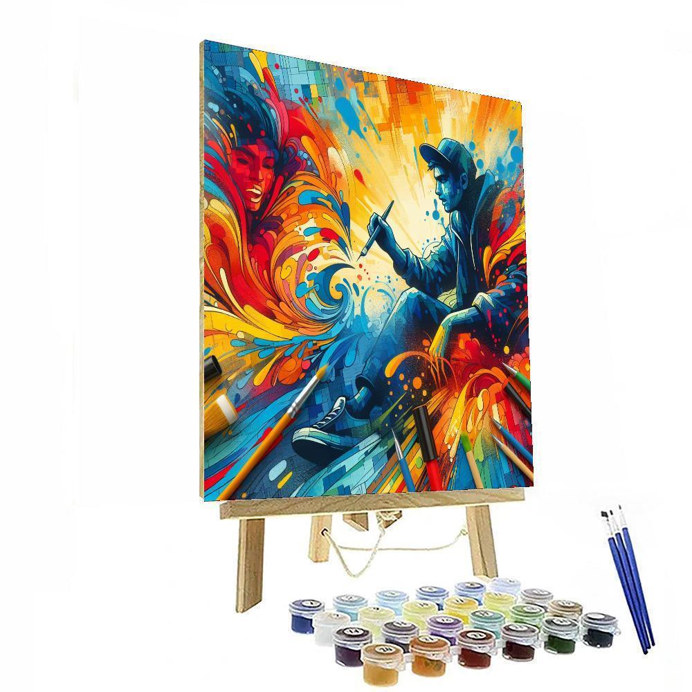 Dynamic Street Art Scene Paint By Number