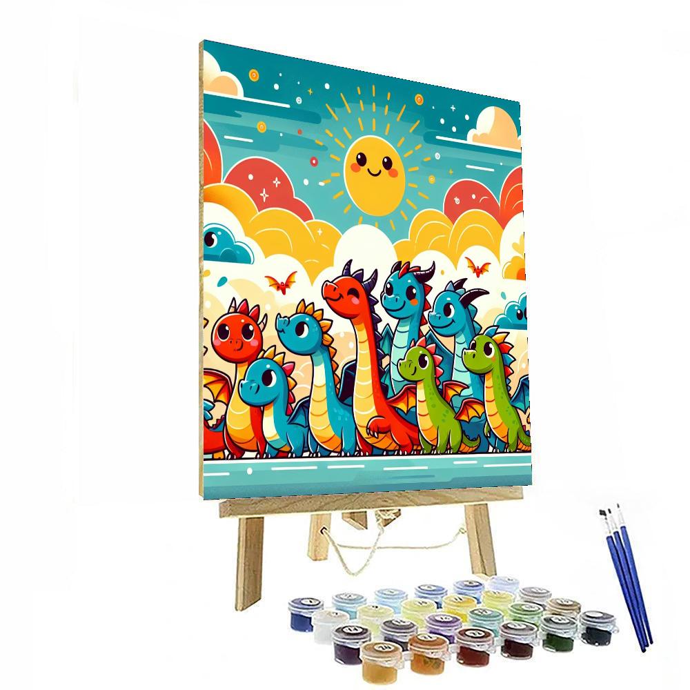 Adventurous Dragon Squad Numbered Painting Kits