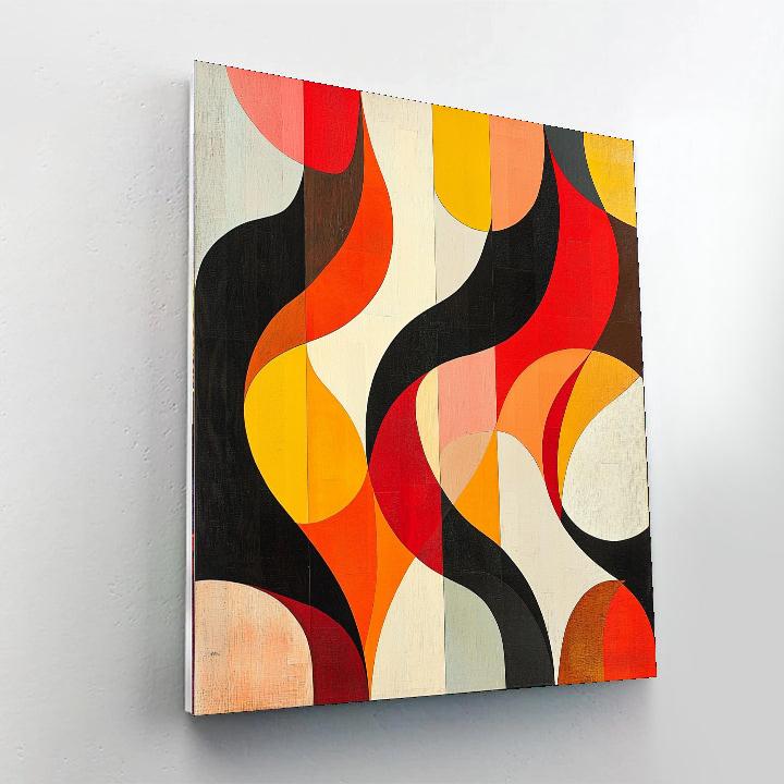 Paul Klee Inspired Curved Connections  Numbered Painting Kits