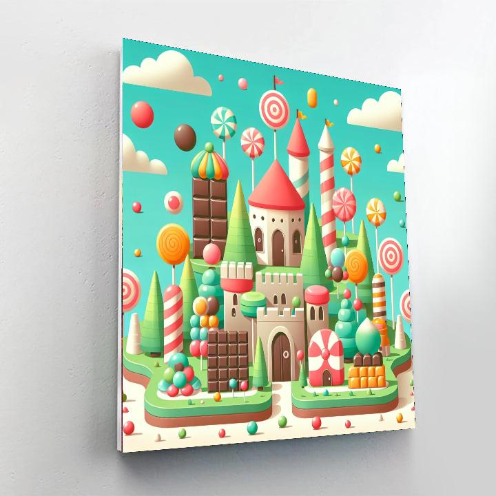 Kingdom Of Candy Dreams Number Painting
