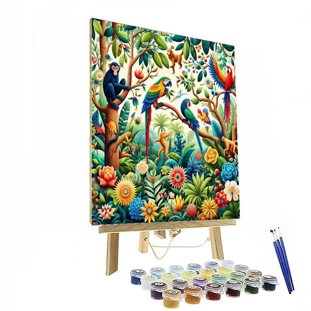 Vibrant Fantasy Jungle DIY Paint By Numbers