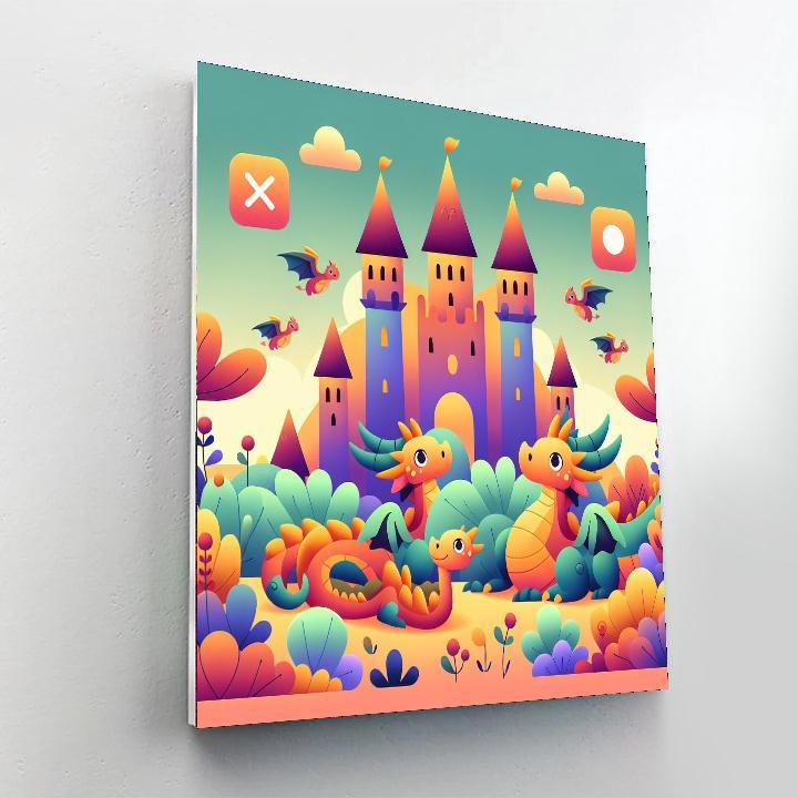 Magic Dragon Kingdom Paint By Numbers Kits