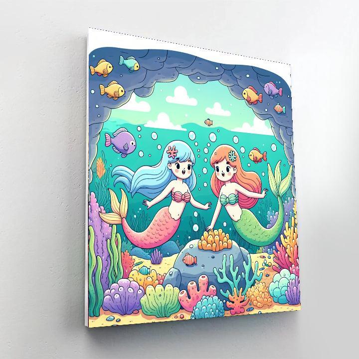 Enchanted Mermaid Grotto Painting By Numbers Kit