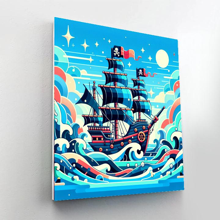 Pirate Ship Paint By Numbers Art