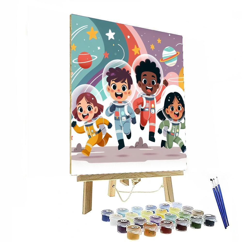 Galactic Star Chase Paint By Numbers
