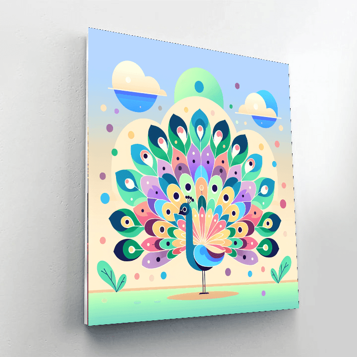 Precious Peacock Number Painting