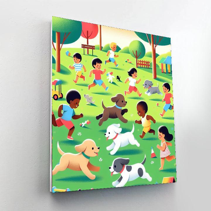 Puppy Playdate Extravaganza Paint By Numbers Kits
