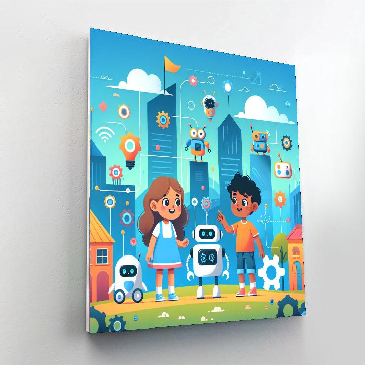 Robot City Adventure Painting Number Kit