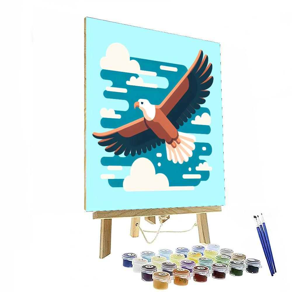 Elegant Eagle Soar Painting Number Kit
