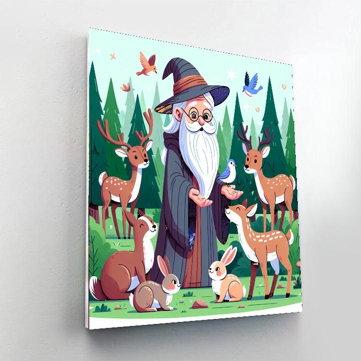 Wizard's Forest Friends Painting By Numbers Kit